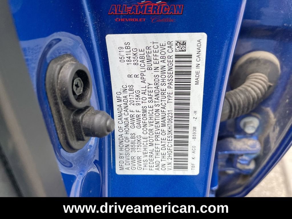 2019 Honda Civic Si Sedan NA