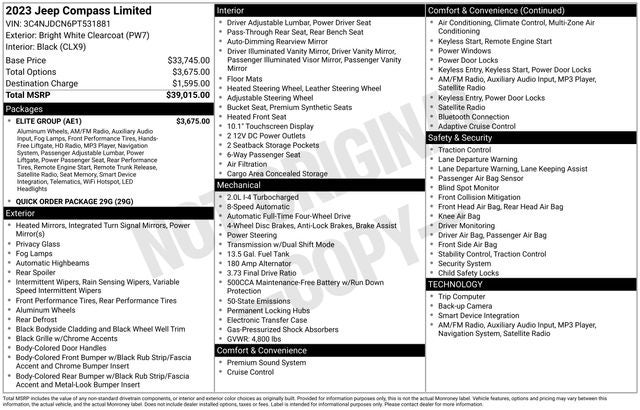 2023 Jeep Compass Limited 4x4