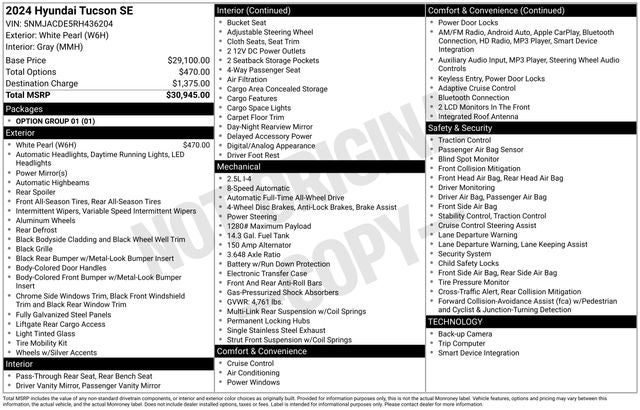 2024 Hyundai Tucson SE