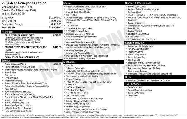 2020 Jeep Renegade Latitude 4x4