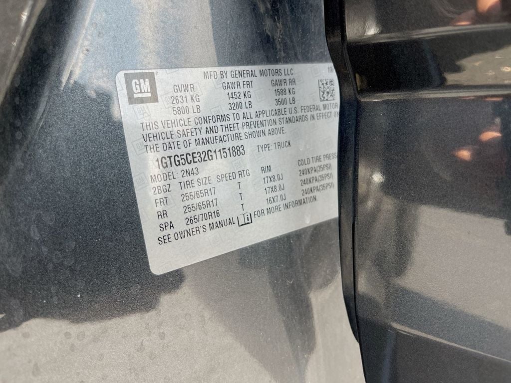 2016 GMC Canyon SLE1