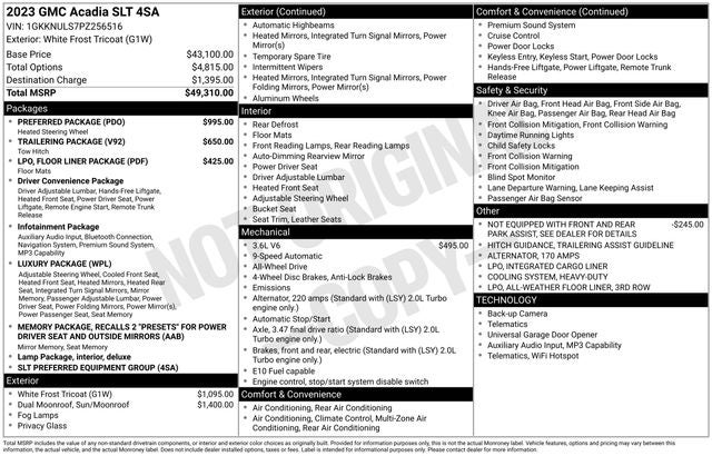 2023 GMC Acadia SLT