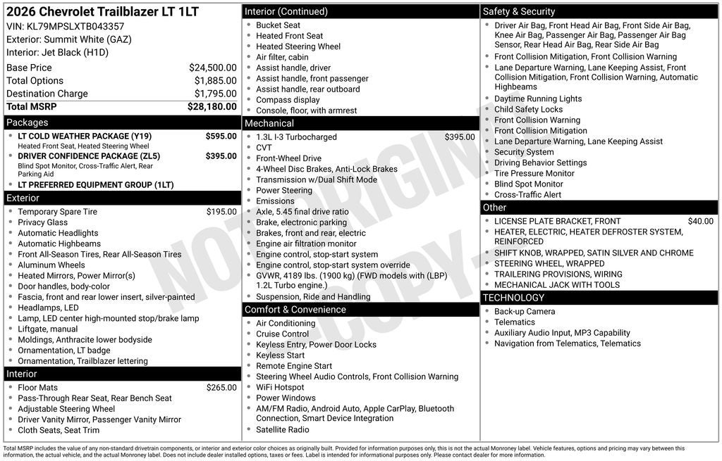 2026 Chevrolet TrailBlazer LT