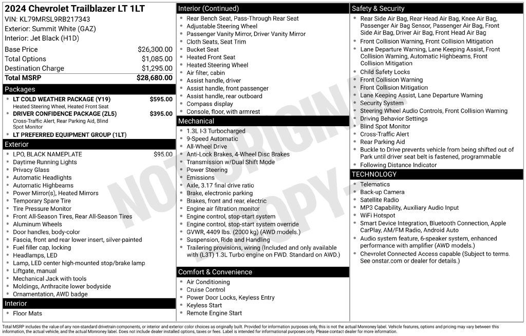 2024 Chevrolet TrailBlazer LT