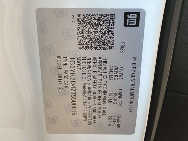 2026 Chevrolet Corvette E-Ray 1LZ