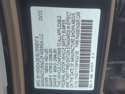2023 Honda Accord EX