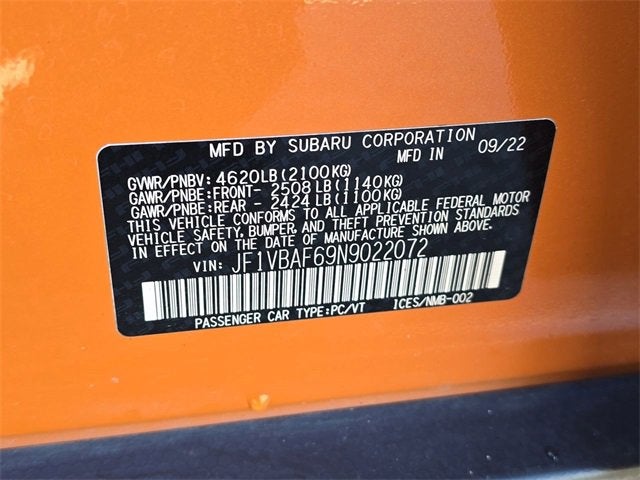 2022 Subaru WRX Premium