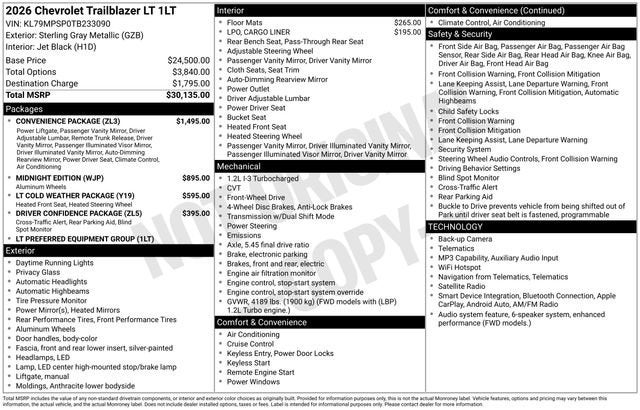 2026 Chevrolet Trailblazer LT