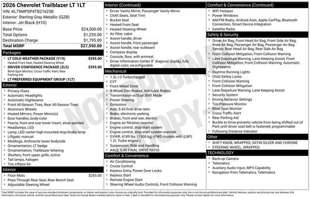 2026 Chevrolet Trailblazer LT