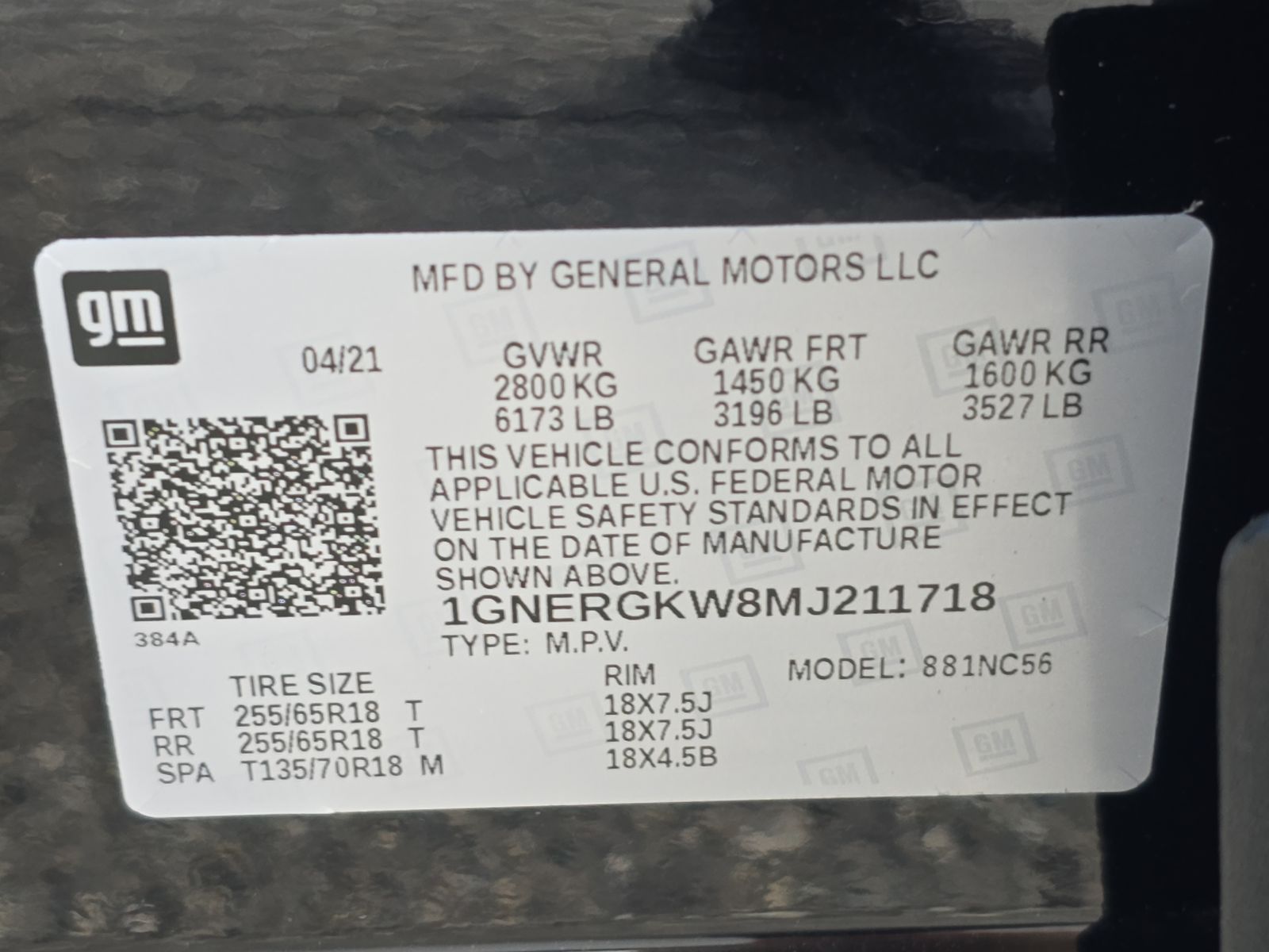 2021 Chevrolet Traverse LT Cloth