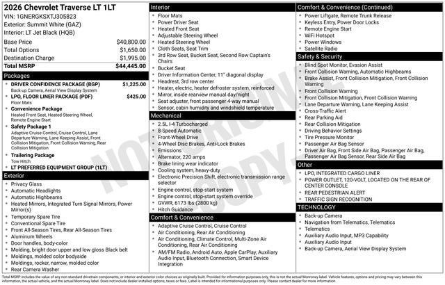 2026 Chevrolet Traverse LT