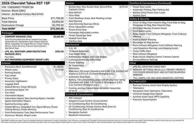 2026 Chevrolet Tahoe RST
