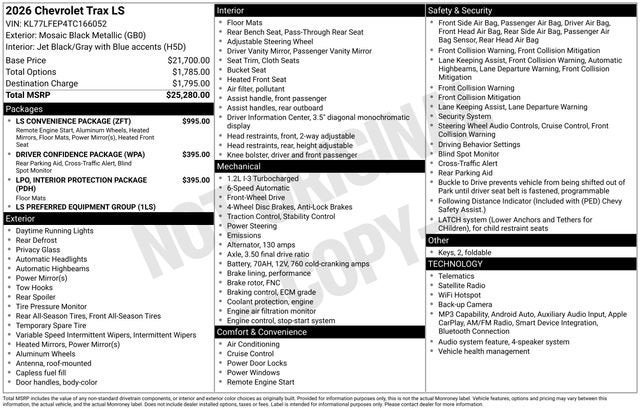 2026 Chevrolet Trax LS