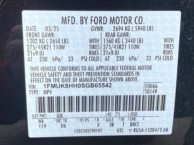 2025 Ford Explorer Platinum