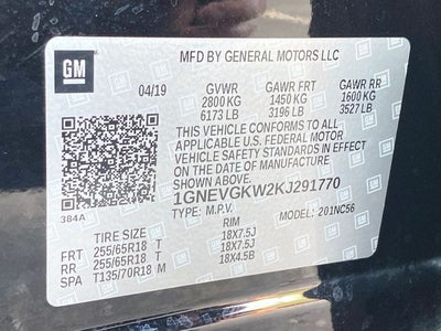 2019 Chevrolet Traverse LT Cloth