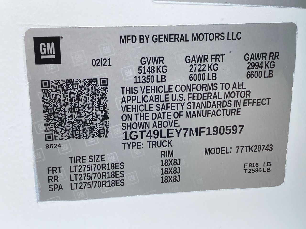 2021 GMC Sierra 2500 HD 4WD Crew Cab Standard Bed