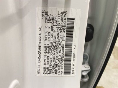 2019 Honda Accord Touring 2.0T